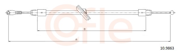 COFLE Kézifék bowden 10.9863_COF