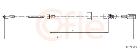 COFLE Kézifék bowden 10.9883_COF