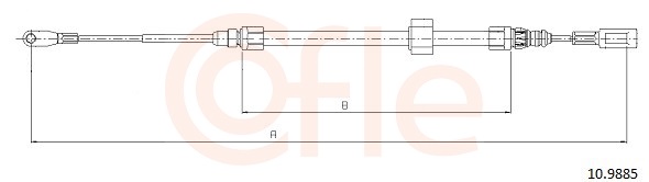 COFLE Kézifék bowden 10.9885_COF