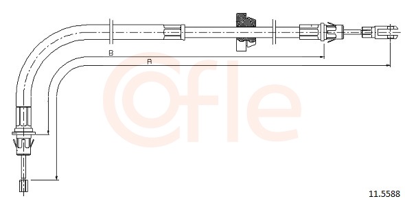 COFLE Kézifék bowden 11.5588_COF