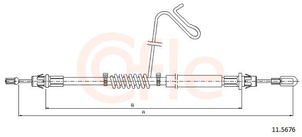 COFLE Kézifék bowden 11.5676_COF
