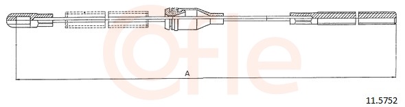 COFLE Kézifék bowden 11.5752_COF