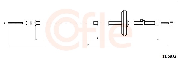 COFLE Kézifék bowden 11.5832_COF