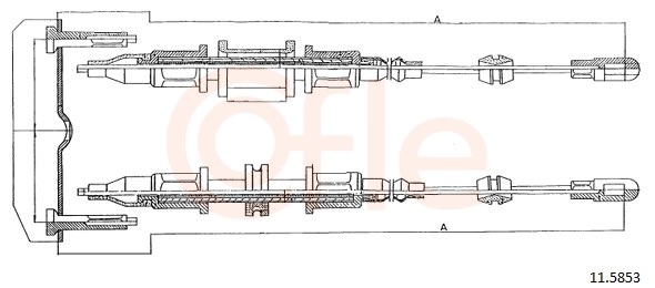 COFLE Kézifék bowden 11.5853_COF