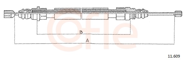 COFLE Kézifék bowden 11.609_COF