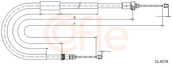 COFLE Kézifék bowden 11.6576_COF