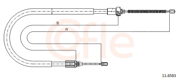 COFLE Kézifék bowden 11.6583_COF