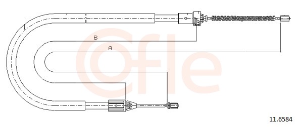 COFLE Kézifék bowden 11.6584_COF