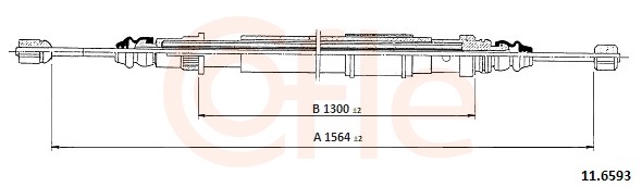 COFLE Kézifék bowden 11.6593_COF