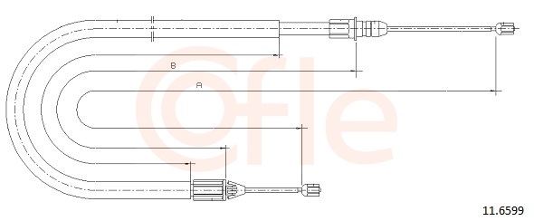 COFLE Kézifék bowden 11.6599_COF