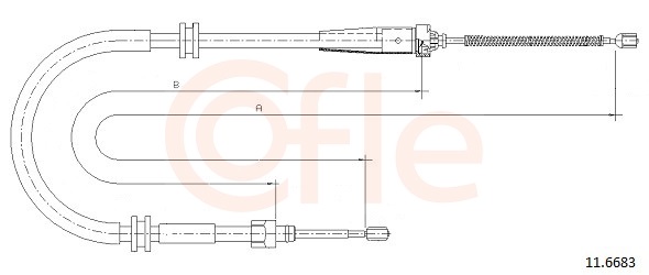 COFLE Kézifék bowden 11.6683_COF