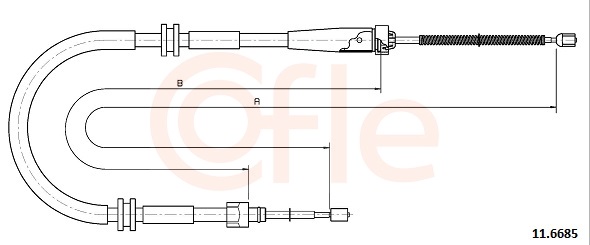 COFLE Kézifék bowden 11.6685_COF