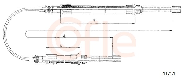 COFLE Kézifék bowden 1171.1_COF