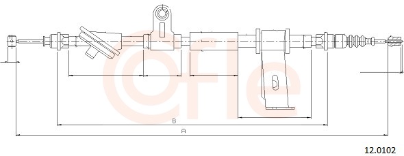 COFLE Kézifék bowden 12.0102_COF