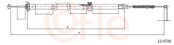 COFLE Kézifék bowden 12.0728_COF