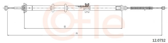 COFLE Kézifék bowden 12.0732_COF