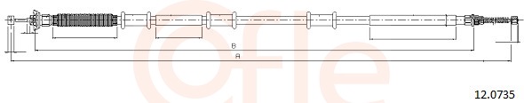 COFLE Kézifék bowden 12.0735_COF