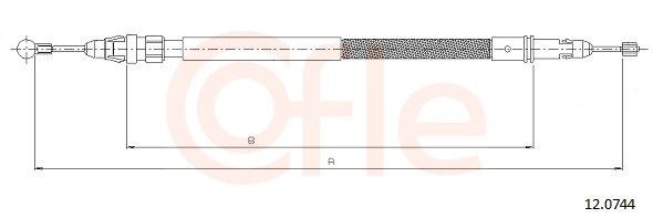 COFLE Kézifék bowden 12.0744_COF