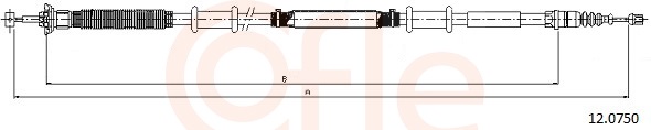 COFLE Kézifék bowden 12.0750_COF