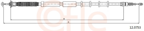 COFLE Kézifék bowden 12.0753_COF