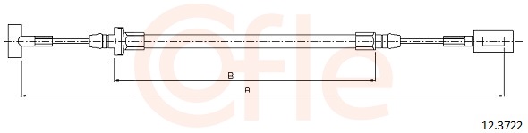 COFLE Kézifék bowden 12.3722_COF