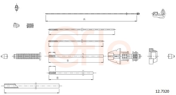 COFLE Gázbowden 12.7320_COF