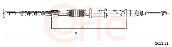 COFLE Kézifék bowden 1651.21_COF