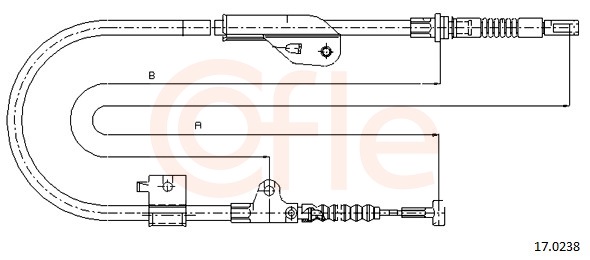 COFLE Kézifék bowden 17.0238_COF