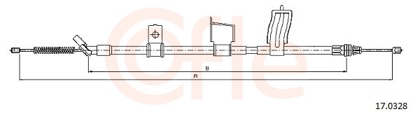 COFLE Kézifék bowden 17.0328_COF