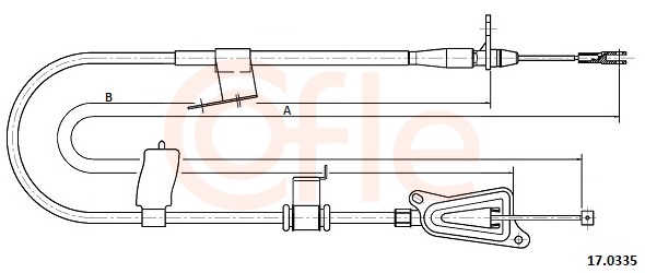 COFLE Kézifék bowden 17.0335_COF