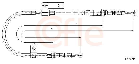 COFLE Kézifék bowden 17.0596_COF
