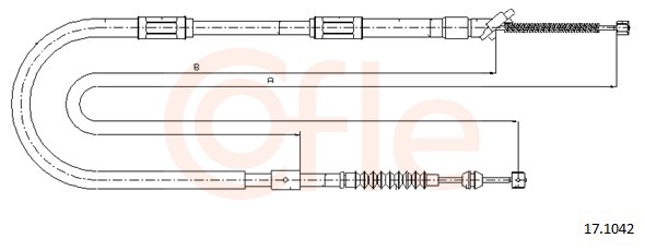 COFLE Kézifék bowden 17.1042_COF
