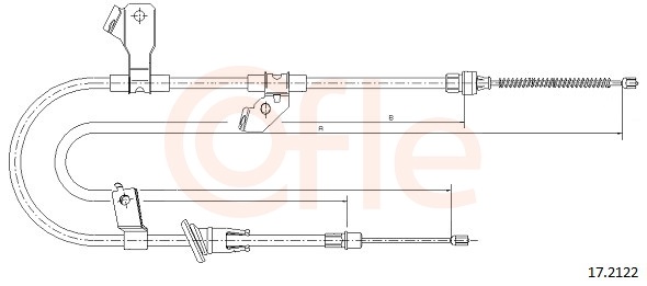 COFLE Kézifék bowden 17.2122_COF