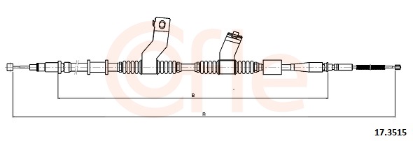 COFLE Kézifék bowden 17.3515_COF