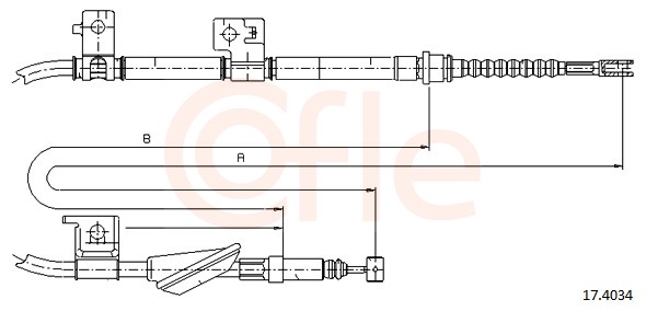 COFLE Kézifék bowden 17.4034_COF