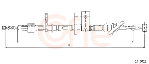 COFLE Kézifék bowden 17.5022_COF