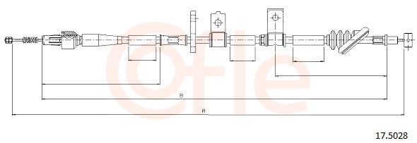 COFLE Kézifék bowden 17.5028_COF