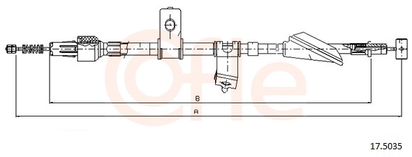 COFLE Kézifék bowden 17.5035_COF