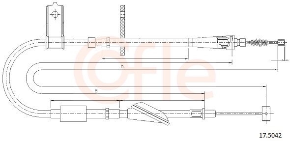 COFLE Kézifék bowden 17.5042_COF