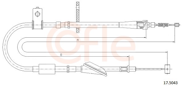 COFLE Kézifék bowden 17.5043_COF