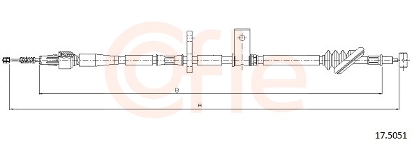 COFLE Kézifék bowden 17.5051_COF