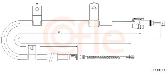 COFLE Kézifék bowden 17.6023_COF
