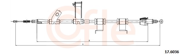 COFLE Kézifék bowden 17.6036_COF