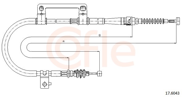 COFLE Kézifék bowden 17.6043_COF