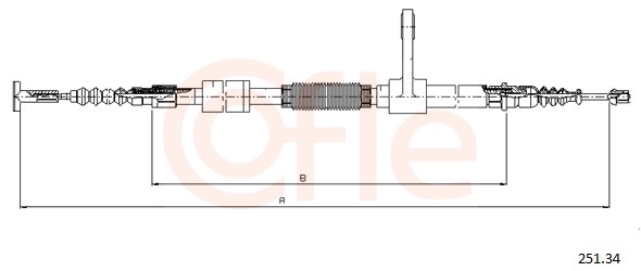 COFLE Kézifék bowden 251.34_COF