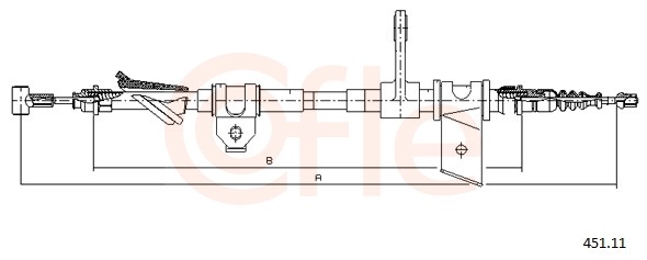 COFLE Kézifék bowden 451.11_COF