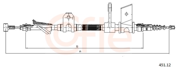 COFLE Kézifék bowden 451.12_COF
