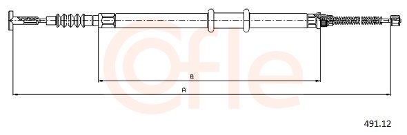 COFLE Kézifék bowden 491.12_COF