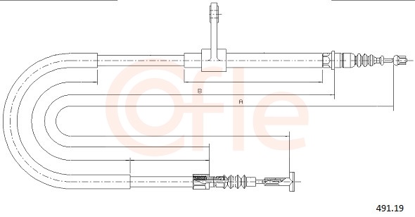 COFLE Kézifék bowden 491.19_COF