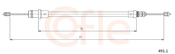 COFLE Kézifék bowden 491.1_COF